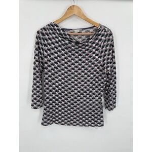 Boden Top Blouse Shirt Womens 14 Preppy Casual Office Career Work Teacher Relax